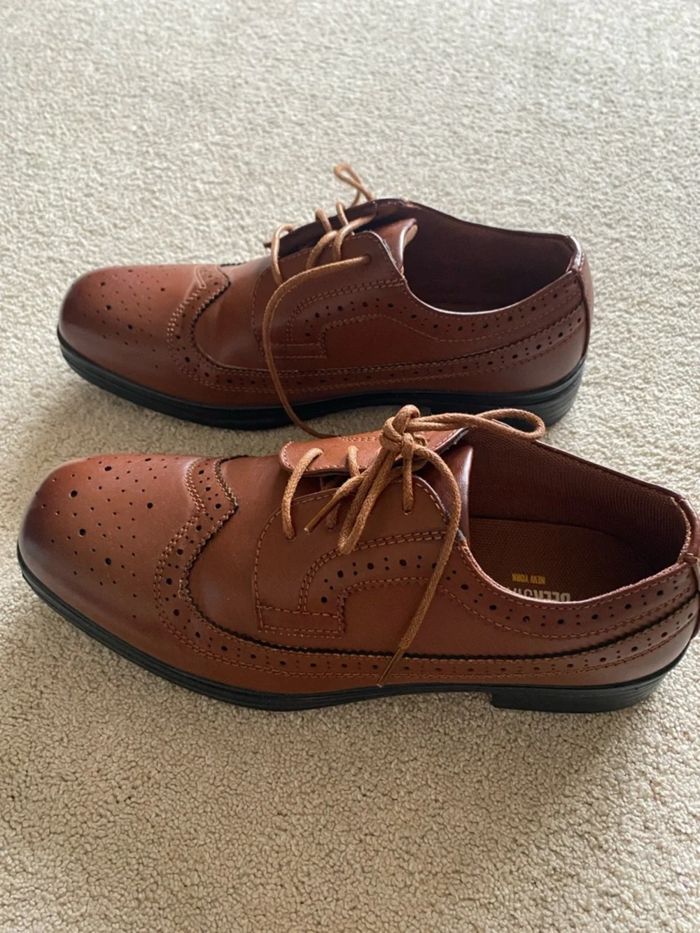 Big boys Brown Wingtip Dress Shoes